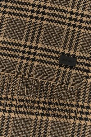 Saint Laurent Womens Prince Scarf Black Silk Cashmere