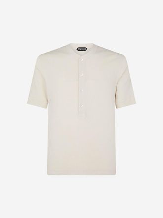 Tom Ford Ribbed Buttoned T-Shirt
