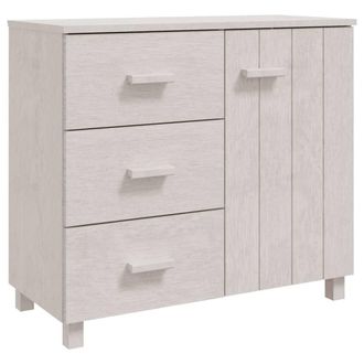 Berkfield Home Sideboard HAMAR White 90x40x80 cm Solid Pinewood | Size: 90 x 40 x 80 cm