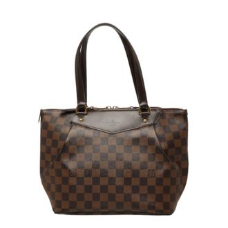 Louis Vuitton Brown Damier Canvas Pvc Leather Shoulder Bag Tote Bag (Pre-Owned)