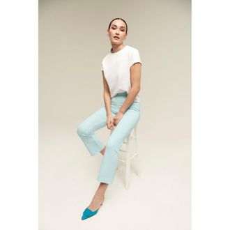 Isaac Mizrahi New York Kick Flare Cropped Ponte Pants