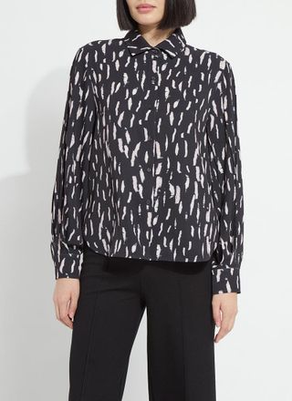 Lyss&eacute; Elizabeth Pleated Balloon Sleeve Shirt