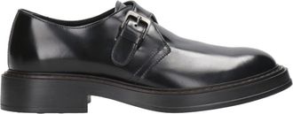 Tod's Zwarte Leren Platte Schoenen met Aangepaste Gesp - Heren - Nette schoenen - Zwart - 44 EU - Schoenen