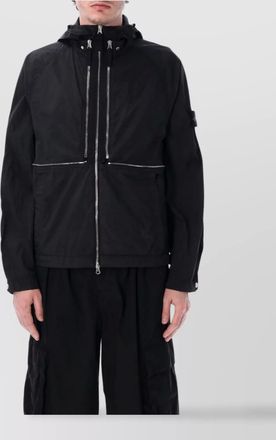 Stone Island hooded nylon jacket adjustable drawstring