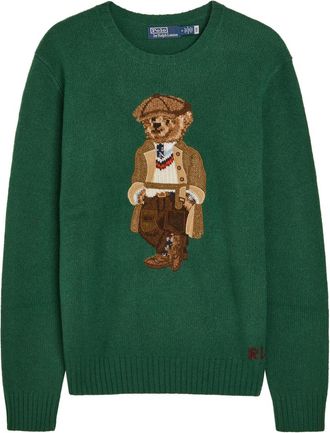 Polo Ralph Lauren Polo Bear Wool and Cashmere-blend Jumper - Dark Green - M