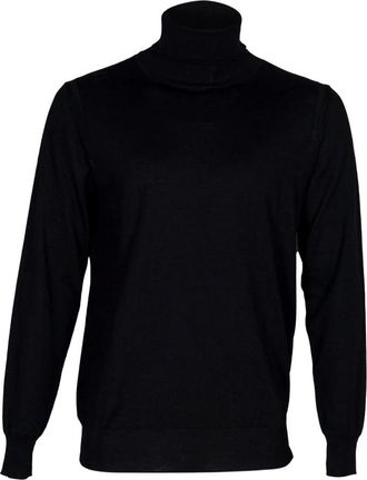 Paolo Pecora Turtlenecks, male, Black, Size: M Mens Sweater, Regular Fit, Made in Italy