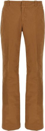 Alexander McQueen Brown Solid Chino Trousers