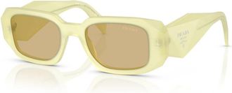 Prada Symbole Zonnebril - Dames - Zonnebrillen - Geel - 49 MM - Accessoires