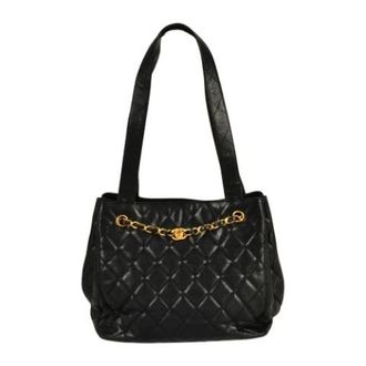 Chanel Pre-owned Vintage Schoudertas - Dames - Pre-owned - Zwart - Maat: ONE Size Leer