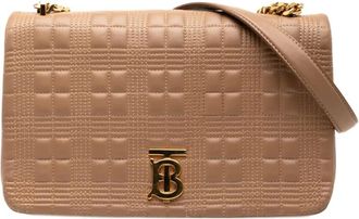 Burberry 2018-2025 medium Lola gewatteerde lamsleren crossbodytas - Bruin
