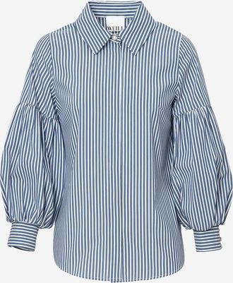 Weill Bluse mit Puff&auml;rmeln aus gestreifter Popeline Gladie