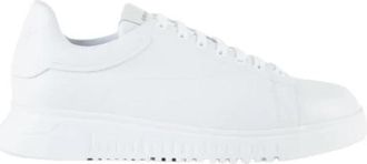 Emporio Armani Low Top Sneakers - Heren - Sneakers - Wit - 43 1/2 EU - Schoenen
