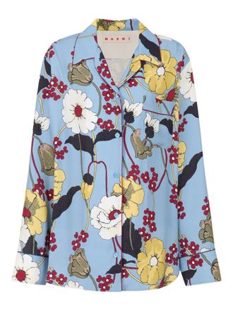 Marni Blouse met bloemenprint - Blauw