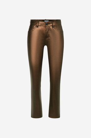 Seductive Verk&uuml;rzte Metallic-Slim-Fit-Jeans Claire