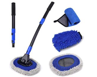 OEM Cepillo Para Lavar Coches, Mango Extensible Curvo, Cepillo Para Lavar Coches, Herramientas De Limpieza De Coches