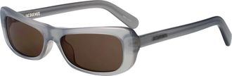 Jacquemus Sunglasses, unisex, Gray, Size: 55 MM Capri Sunglasses