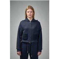 Moncler Knit Accent Cotton Zip-Up Hoodie