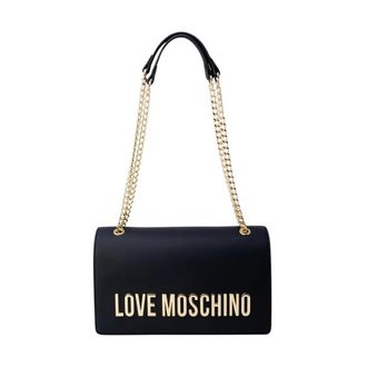 Love Moschino Shoulder Bags, female, Black, ONE SIZE, Elegant Shoulder Bag with Chain Strap