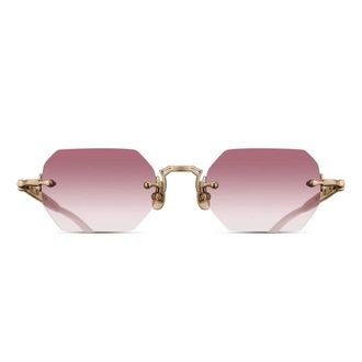 Matsuda Accessoires, Dames, Geel, ONE Size, M5010 Geometrische Zonnebril