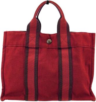 Herm&egrave;s Hermes Vintage stoffen draagtas Fourre-Tout