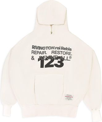 RRR123 REPAIR RESTORE REVIVE WHITE HOODIE