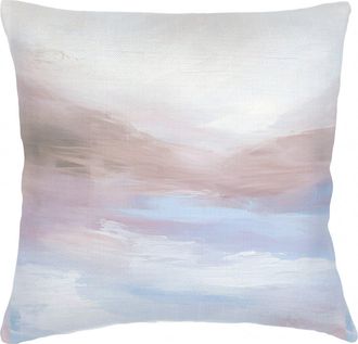 Anaya with Love Green Horizon Linen Pillow with Down Insert in Lavender at Nordstrom, Size 2Ft 0In X 2Ft 0In