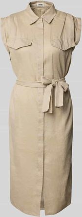 Drykorn Drykorn Leinenkleid mit Hemdblusenkragen Modell BEKIME in Sand, Gr&ouml;&szlig;e 36