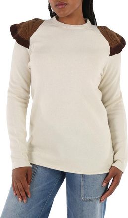 Chloé Knit Sweater With Crochet Butterfly Intarsia, Size X-Small