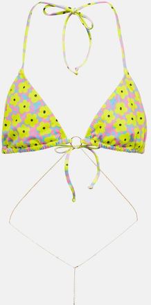 Bananhot Embellished printed bikini top