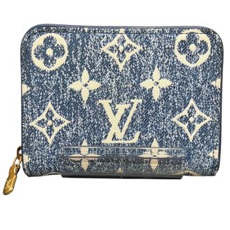 Louis Vuitton Monogram Denim Blue Denim Coin Purse/Coin Case (Pre-Owned)