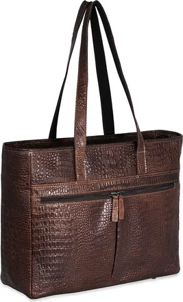 Jack Georges Hornback Croco Uptown Tote Bag in Brown at Nordstrom