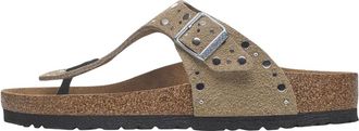 Birkenstock (WMNS) Birkenstock Gizeh Rivets Taupe 1029388