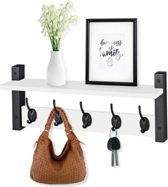 Sorbus Extra-Large Floating Shelf Coat Hooks