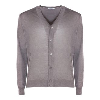 KANGRA Cardigan in pura lana vergine - - Knitwear - Uomo - Grigio - 2XL