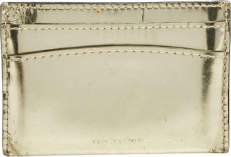 Reed Krakoff Metallic Gold Leather Card Holder