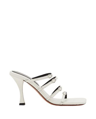Proenza Schouler Sculpted Mid-Height Leather Sandals with Strappy Design