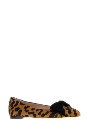 Valentino Garavani Womens Printed Calf Hair Bowow Ballerinas Mielet.moronero Ballerine Flat Shoes