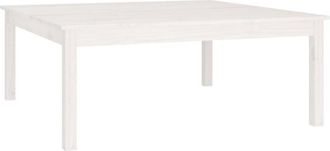 vidaXL Coffee Table White 100x100x40 cm Solid Wood Pine vidaXL