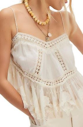 Free People Sweet Escape Lace Camisole in Ivory at Nordstrom Rack, Size X-Large