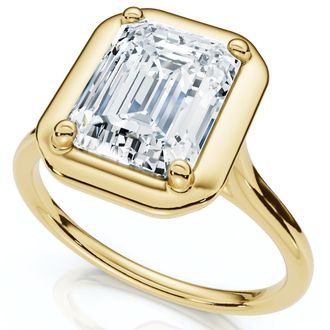 Pompeii3 Certified 2Ct Emerald Cut Adriana Diamond Engagement Ring 14k Gold Lab Grown
