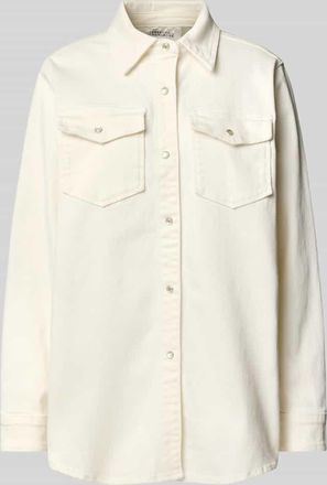 MY ESSENTIAL WARDROBE Relaxed Fit Jeansbluse mit Brustpattentaschen Modell Dagmar in Offwhite, Gr&ouml;&szlig;e 34