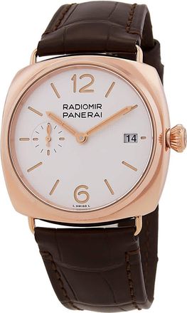 Officine Panerai Radiomir Quaranta Goldtech Automatic White Dial Mens Watch PAM01026