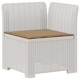 vidaXL Divano Da Giardino A 1 Posto Con Cuscino Aspetto Rattan Pp Vidaxl