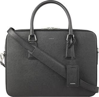 Sandro Reconstituted leather briefcase in Black at Nordstrom, Size Medium