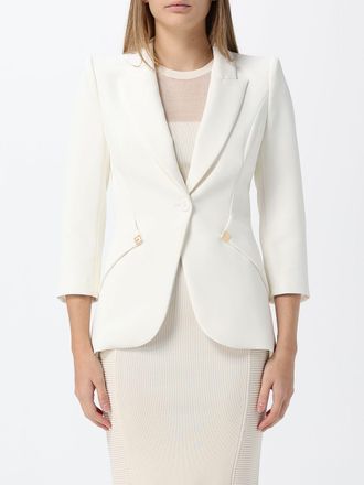Elisabetta Franchi Blazer corto monopetto slim fit con rever a lancia