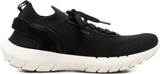 HUGO BOSS Motion Sneakers - Heren - Sneakers - Zwart - 43 EU - Leer - Schoenen