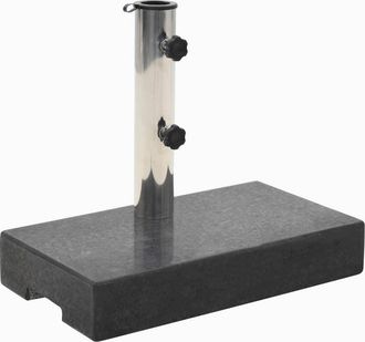 vidaXL Base De Sombrilla De Granito Rectangular Negro 25 Kg Vidaxl