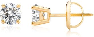MAX + STONE Certified 14k Yellow Gold Lab Grown Diamond Solitaire Stud Earrings (3/4 ct. tw)