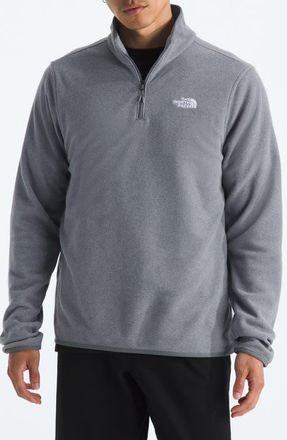 The North Face Glacier Fleece Quarter Zip Pullover in Tnf Mid Grey Heather at Nordstrom, Size X-Large
