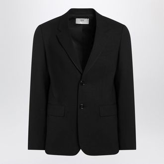 Ami Single Breasted Jacket Black Wool